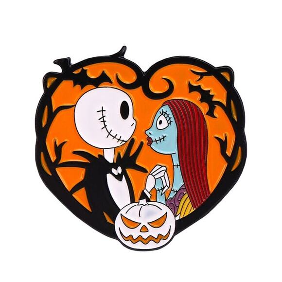 Love Bling USA Jewelry - The Night Before Christmas Jack & Sally Enamel Pins 271-1